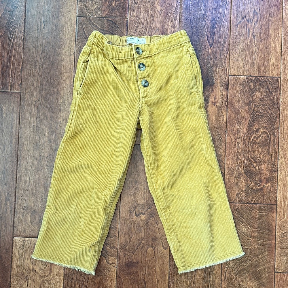 Yellow Corduroy girls Zara Pants
